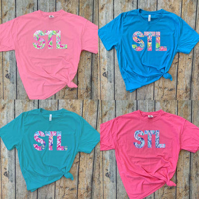STL Tropical Floral Patterned Vinyl Design Shirt