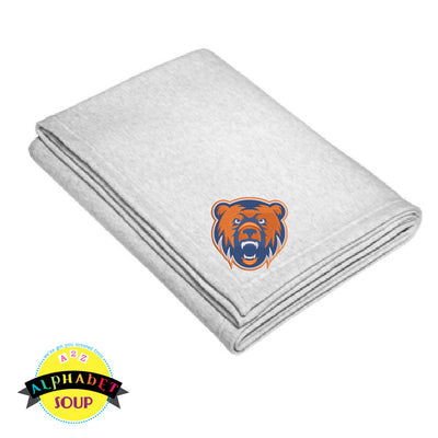 SanMar Sweatshirt Blanket with the North Point Middle Grizzlies logo