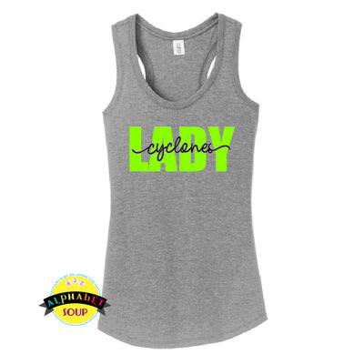 St Louis Lady Cyclones Hockey Racerback Tank with a Cyclones Design on the front