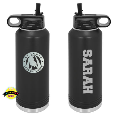 St. Louis Lady Cyclone Hockey Water Bottle With Logo and Name 