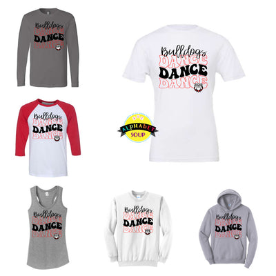 FZS Jr Bulldogs Wavy Dance Design on a variety of apparel