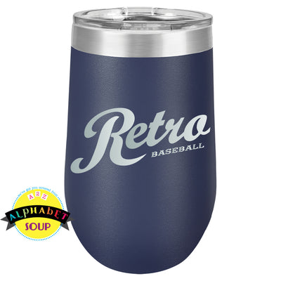 JDS Stemless Tumbler with the Retro logo