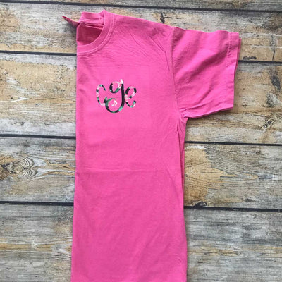 Youth Monogram Tee in Crunchberry